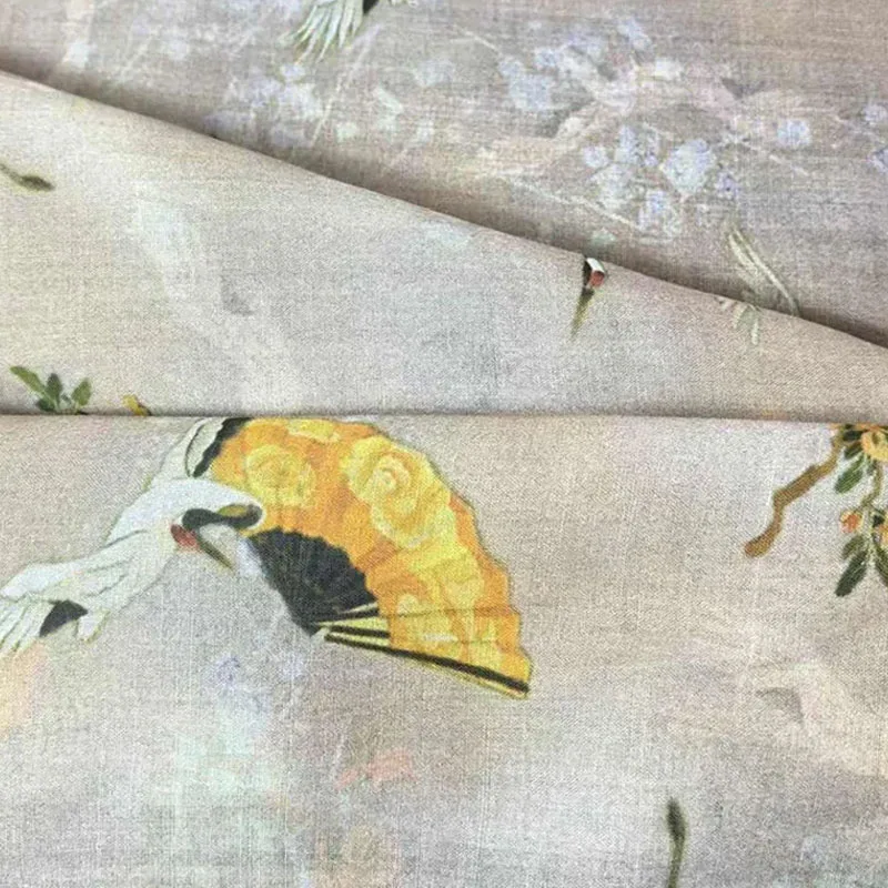 Этническая ткань рами с цифровым - Фотография_5