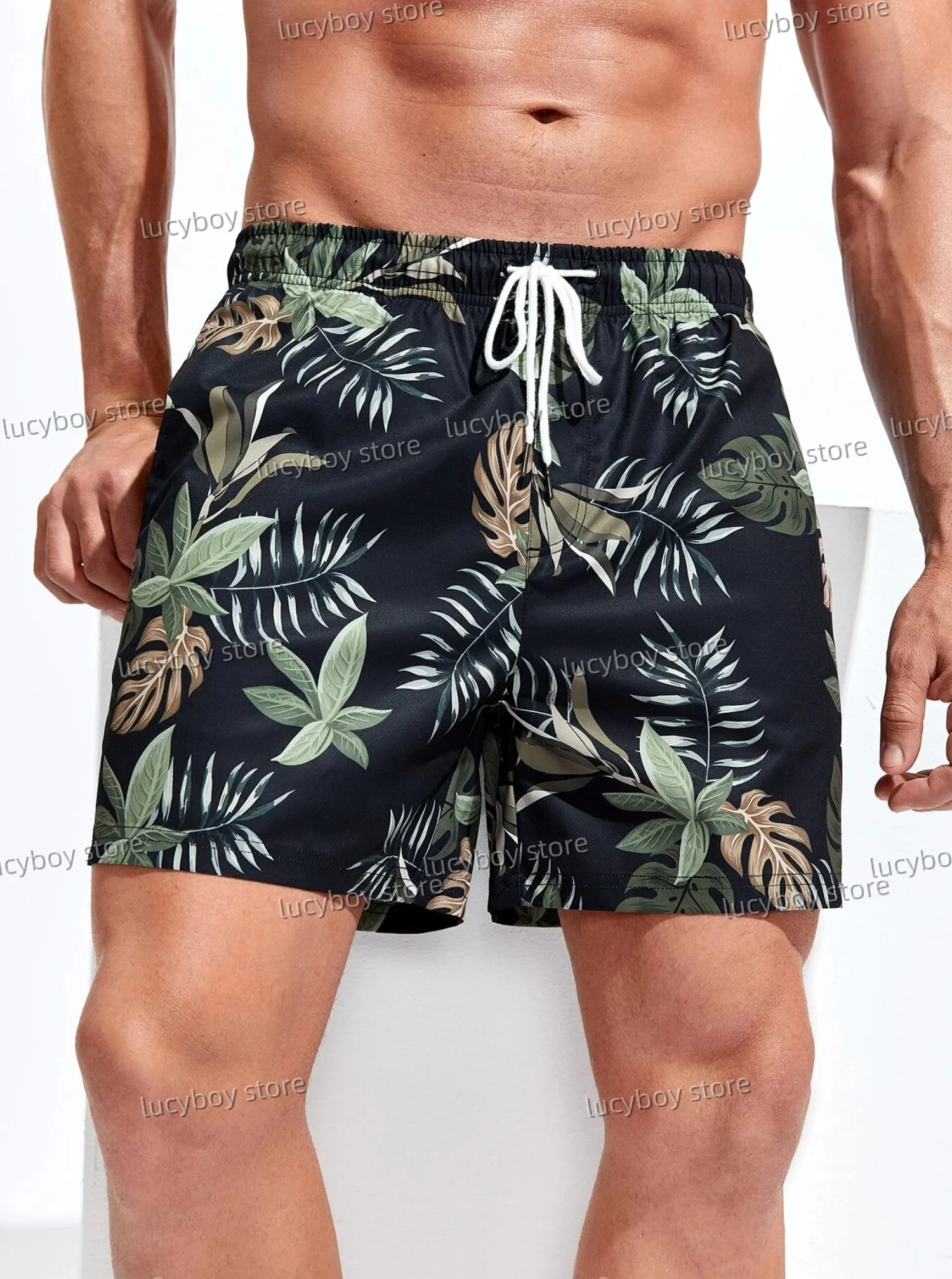 Гавайский стиль, шорты с принтом