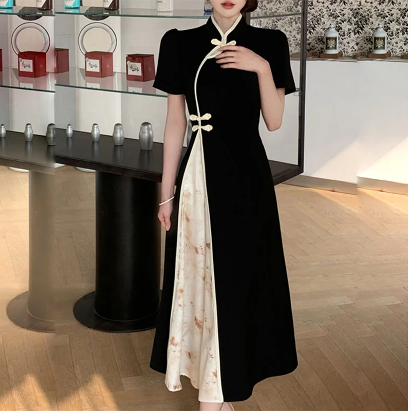 Женское длинное платье в китайском стиле - Фотография_5