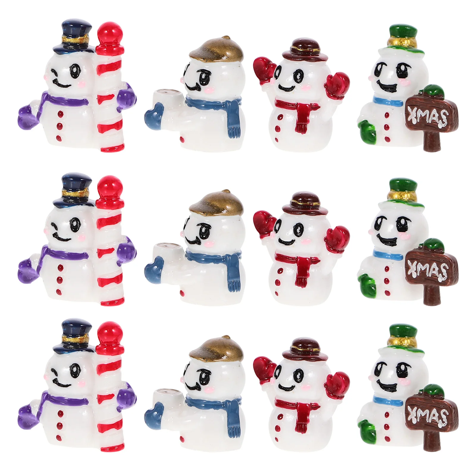 Миниатюры снеговика из смолы