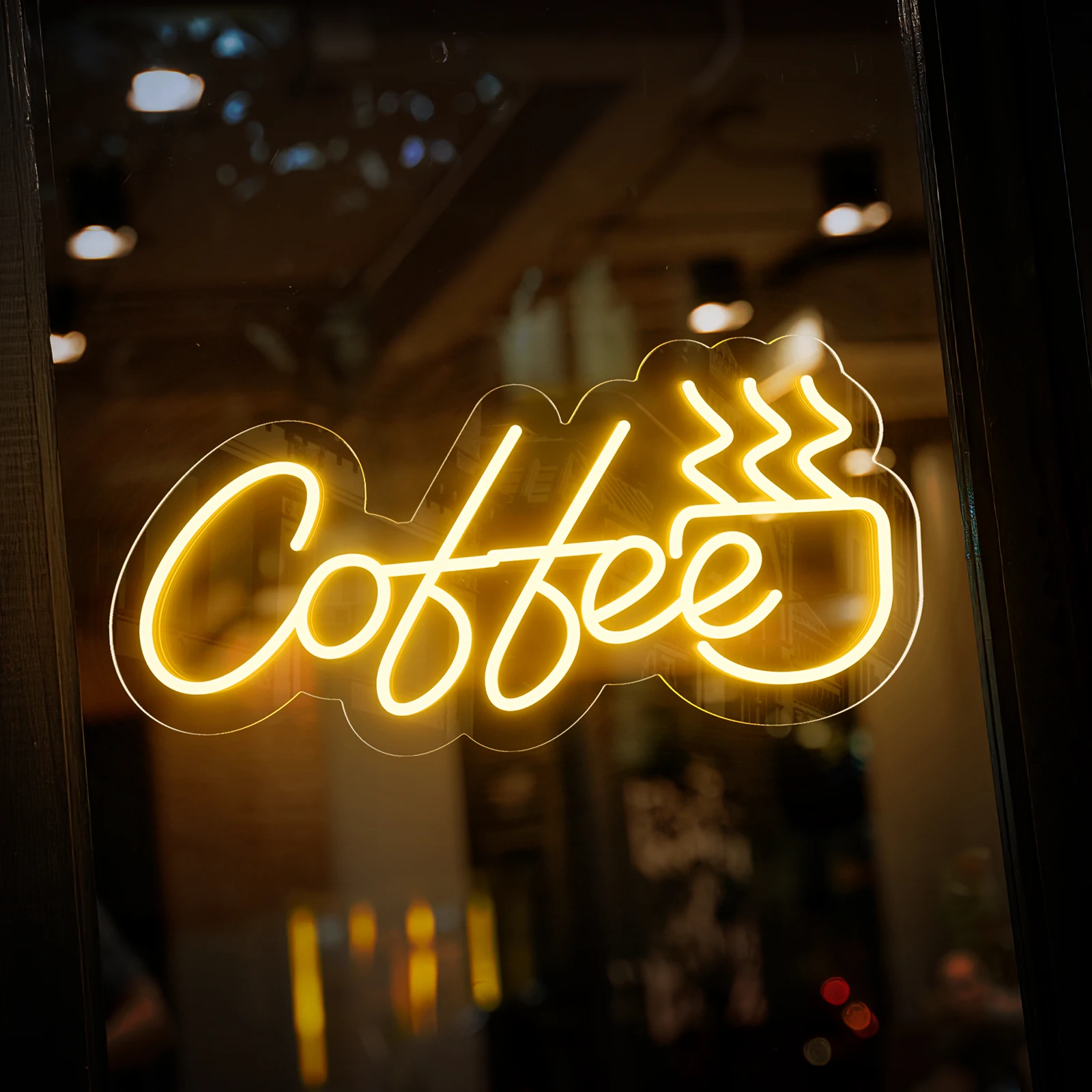Kawy z filiżanką led neon art sign - Фотография_3