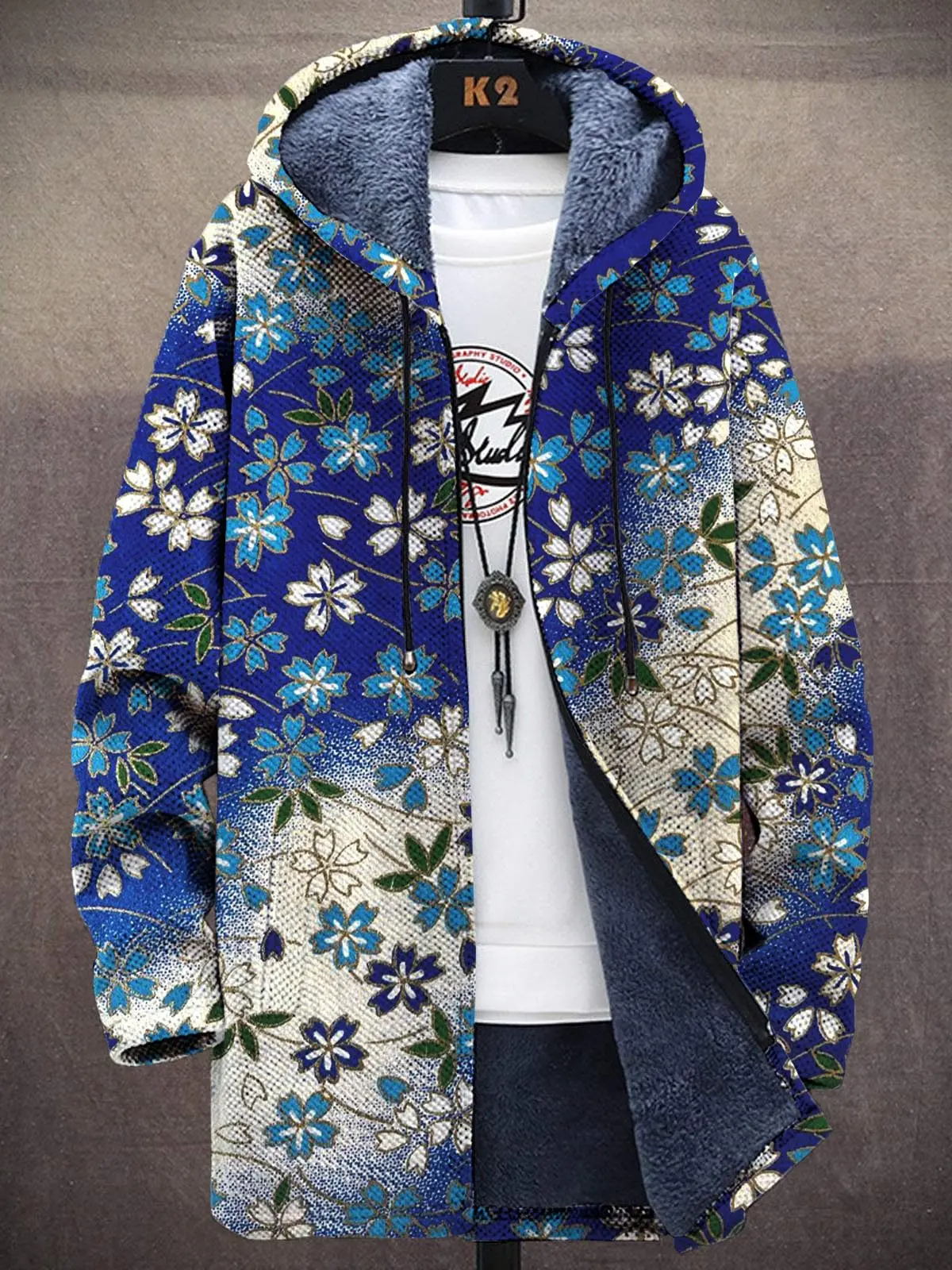 Красочные цветы принт унисекс плюшевый - Фотография_3