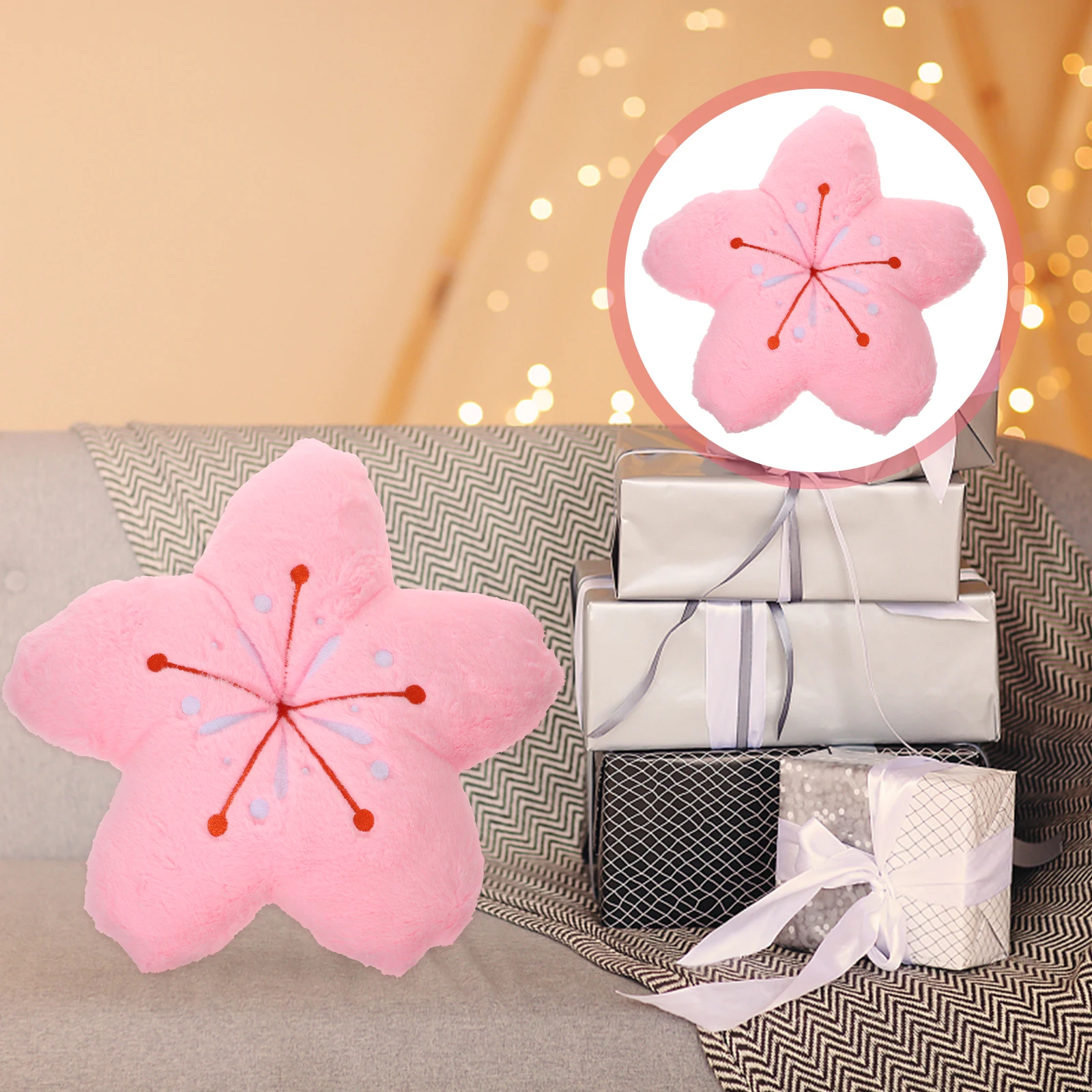 Подушка с вишневым цветком - Фотография_4