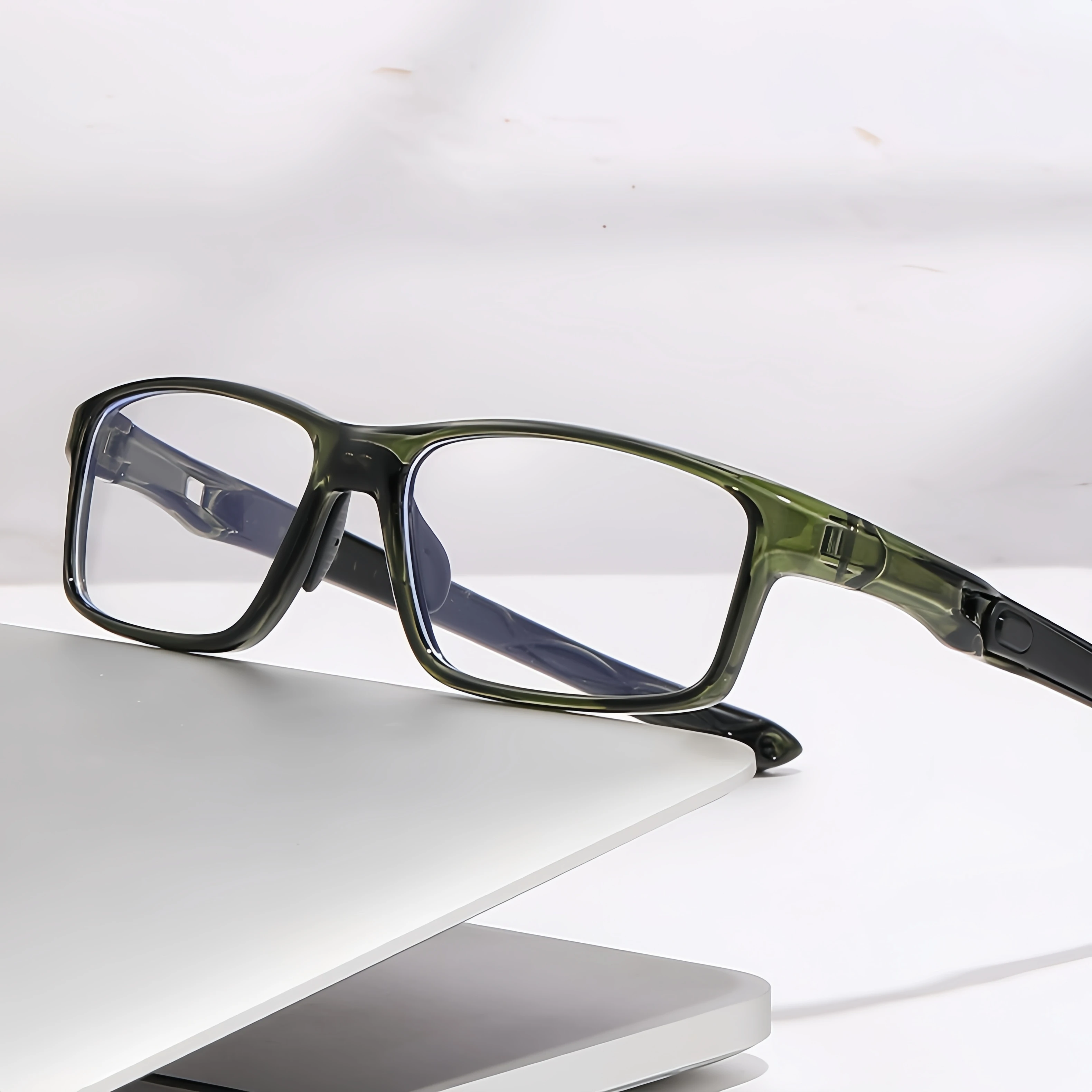 Tr90 модные уличные нескользящие спортивные очки в квадратной оправе - Фотография_5