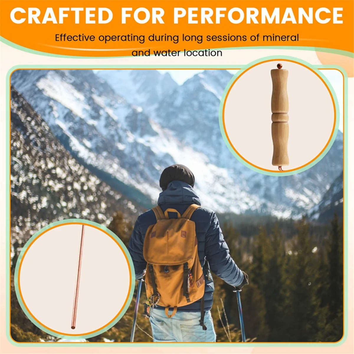 Набор медных лозоходных стержней baau для инструмента для гадания - 2 шт - Фотография_2