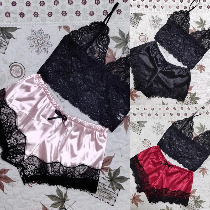 2pcs womens lace sleepwear lingerie - Фотография_4