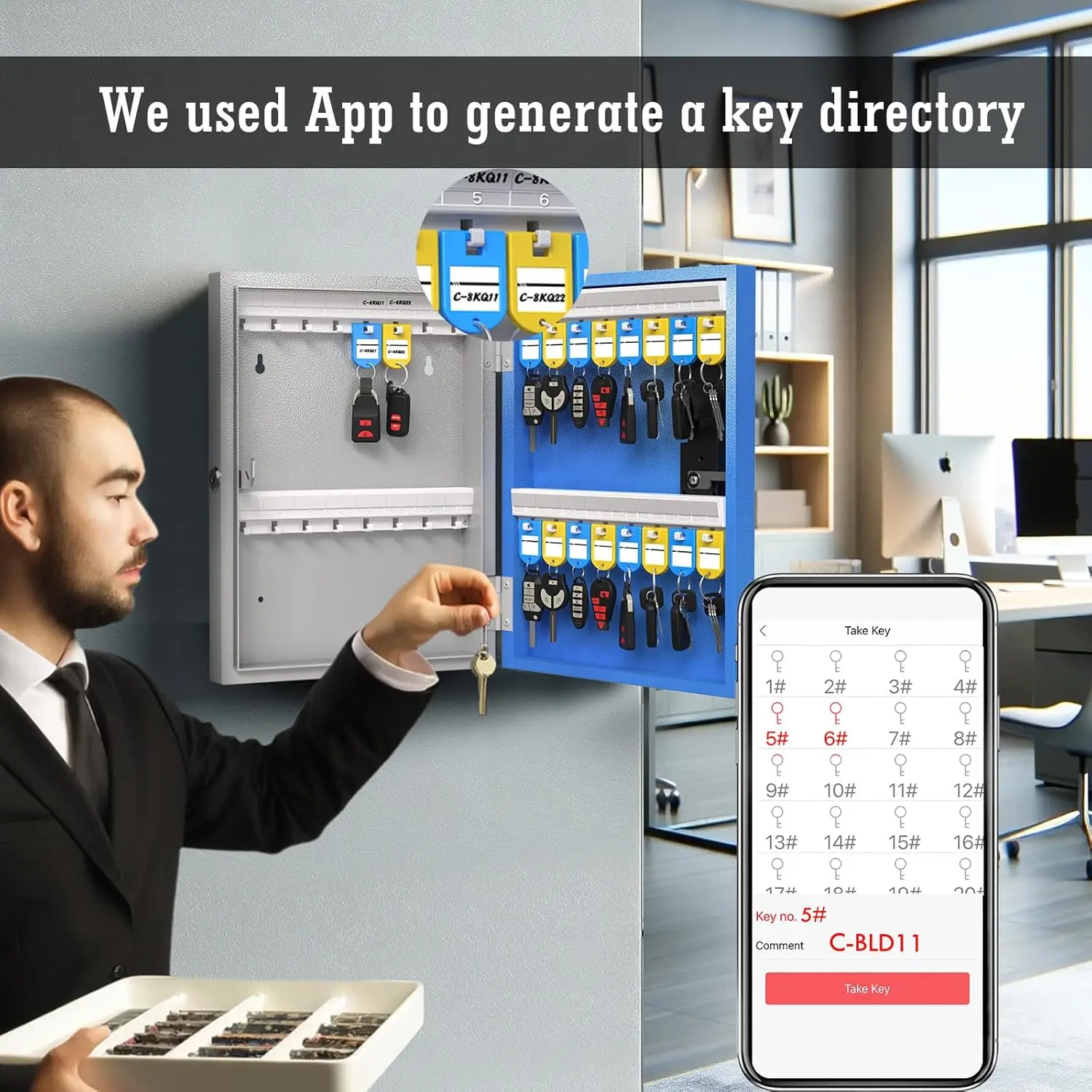 Коробка с замком для 32 ключей wehere - Фотография_5