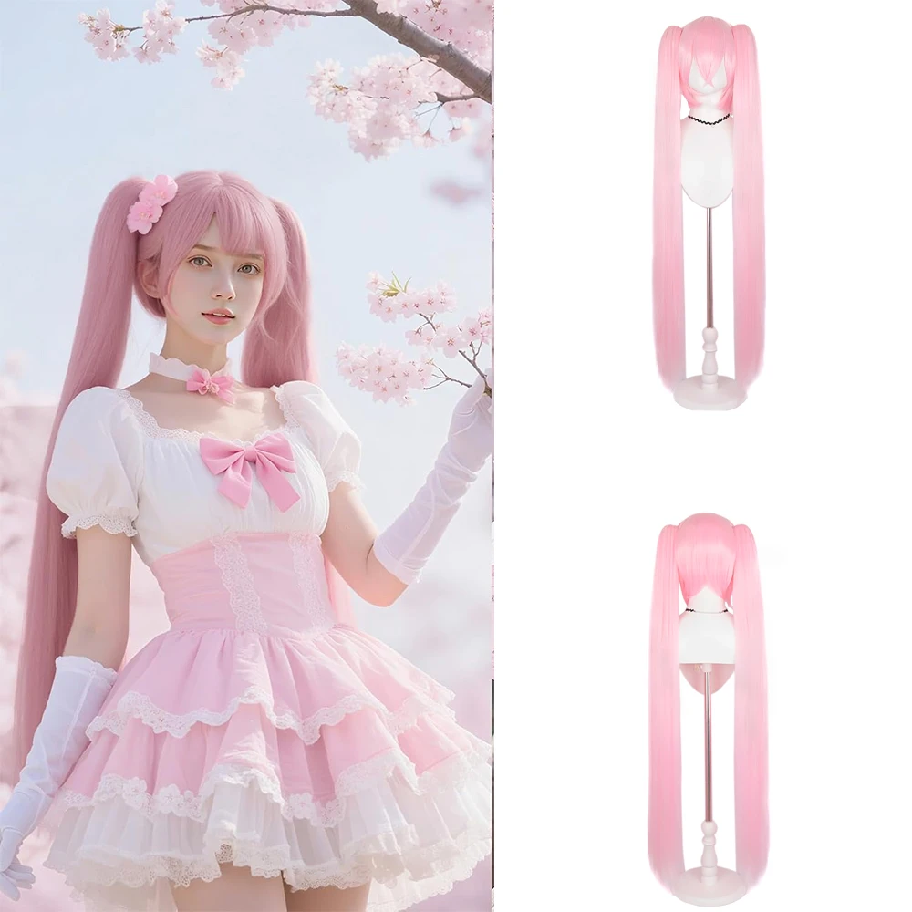 Аниме мику, синтетические волосы для косплея