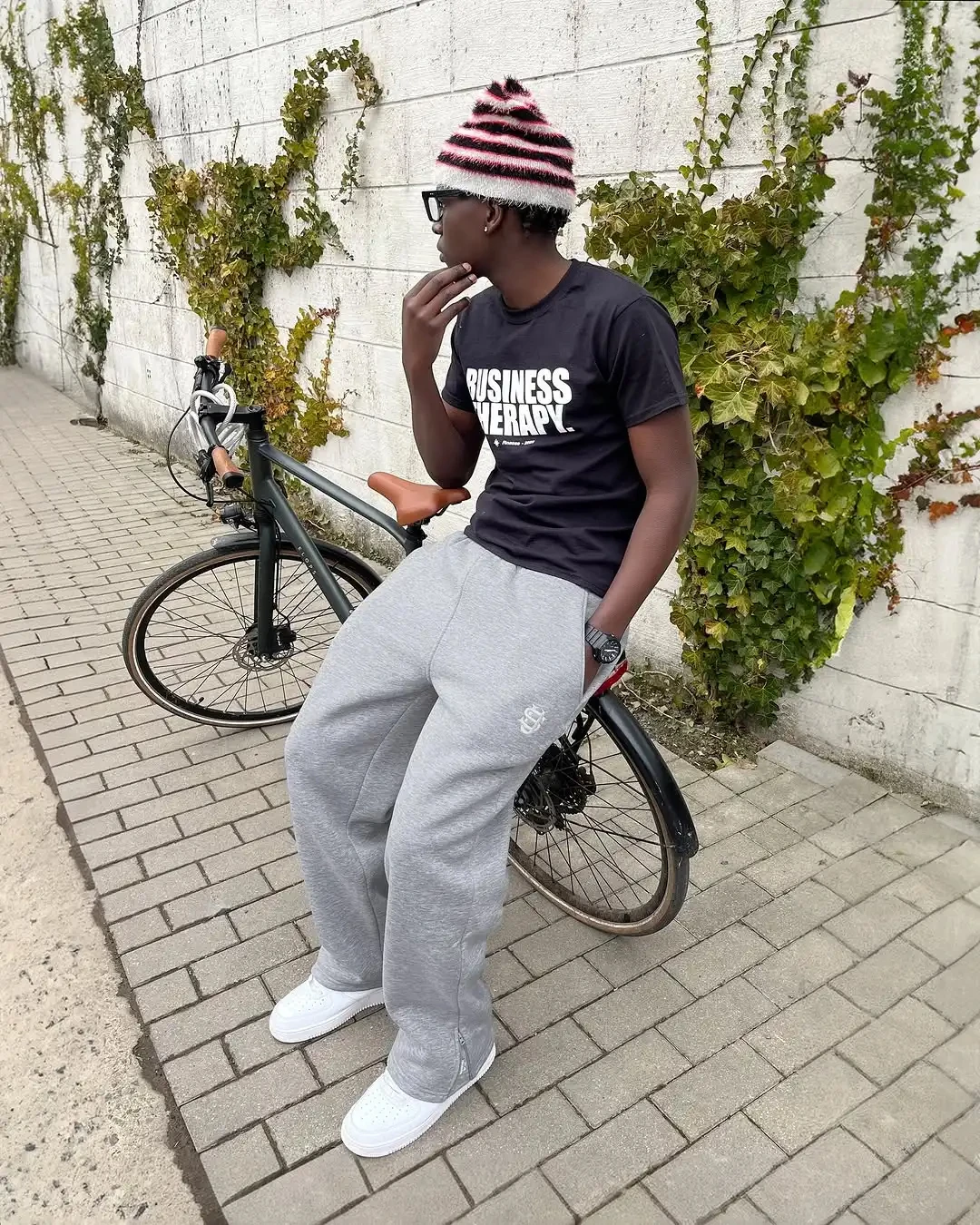 Повседневный мужской костюм на молнии с вышивкой букв y2k - Фотография_6