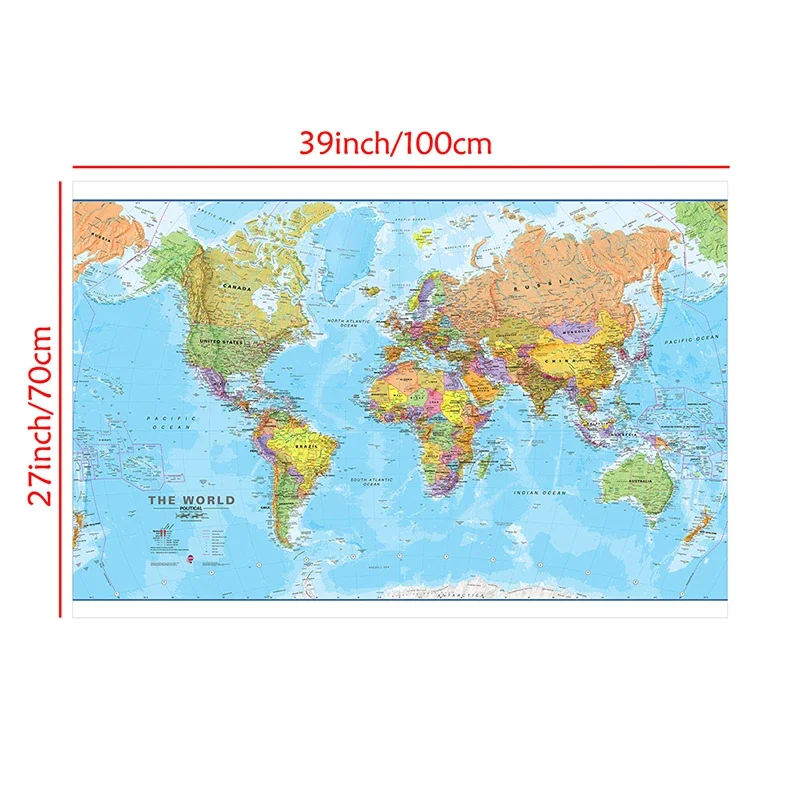 Политическая карта мира 100*70 см - Фотография_2