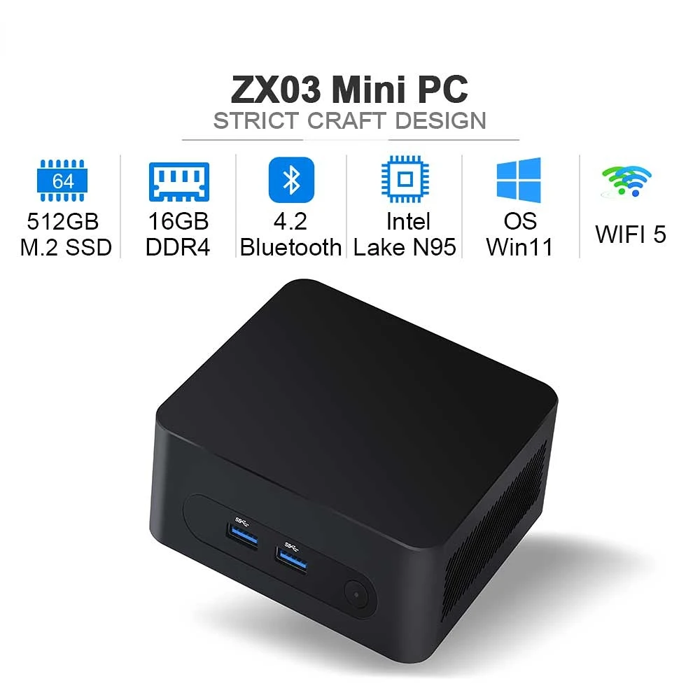 Игровой мини-компьютер zx03 intel alder-n lake n95