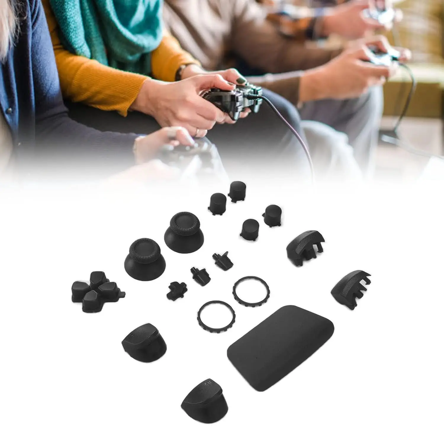 Сменные триггеры d-pad r1 l1 r2 l2 share options face black