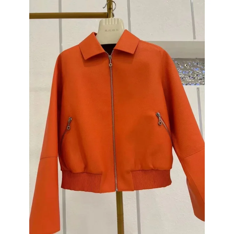 Женское пальто, весенняя куртка из натуральной кожи - Фотография_6