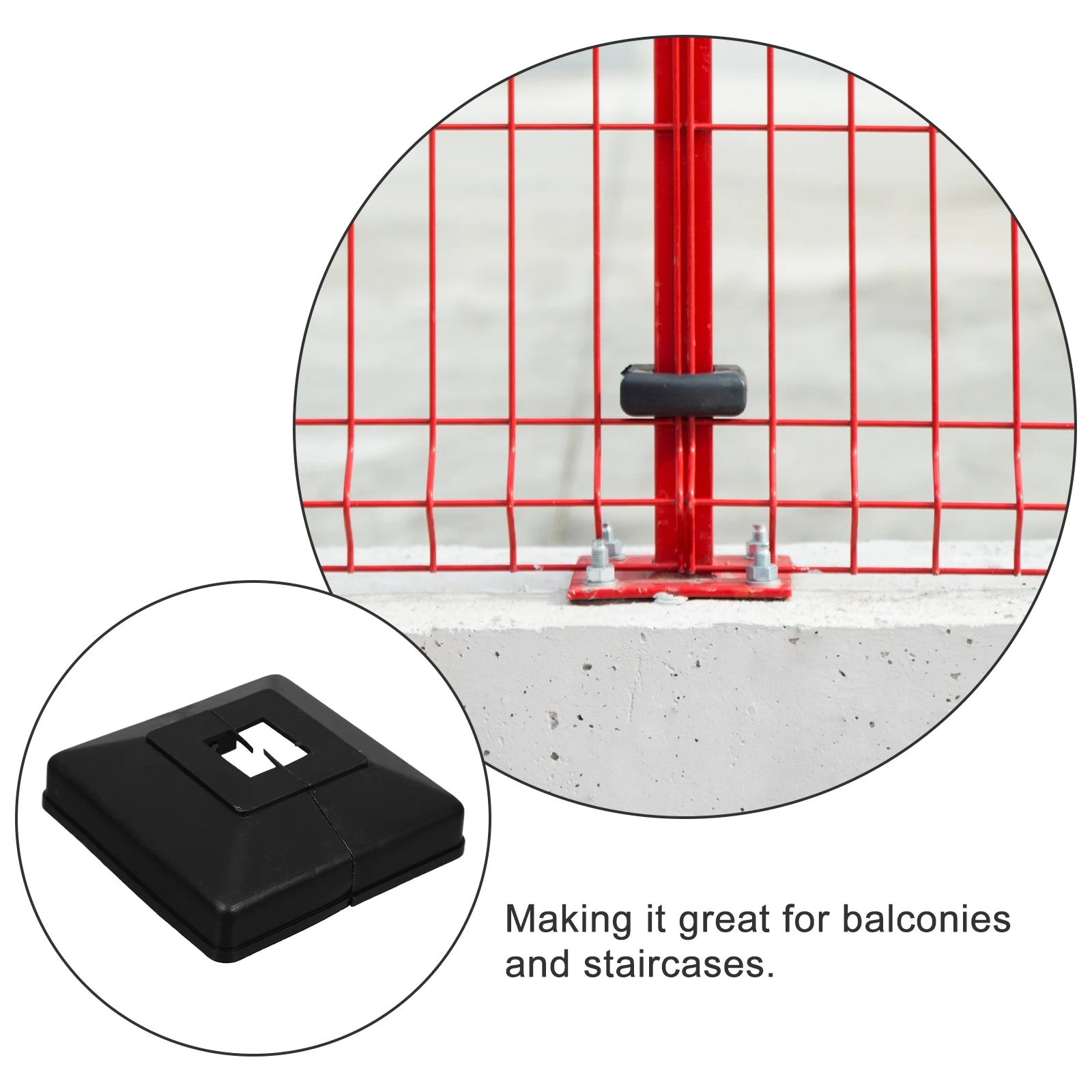 Черная пластиковая разделенная опорная крышка - Фотография_5