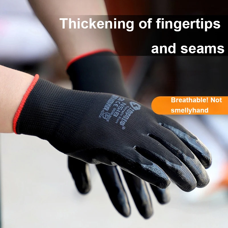 Мужские защитные рабочие перчатки из нитрилового каучука - Фотография_4