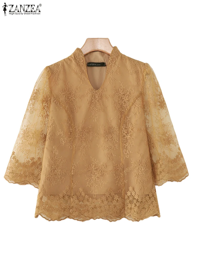 Zanzea, женские топы с рукавами 3/4 - Фотография_4