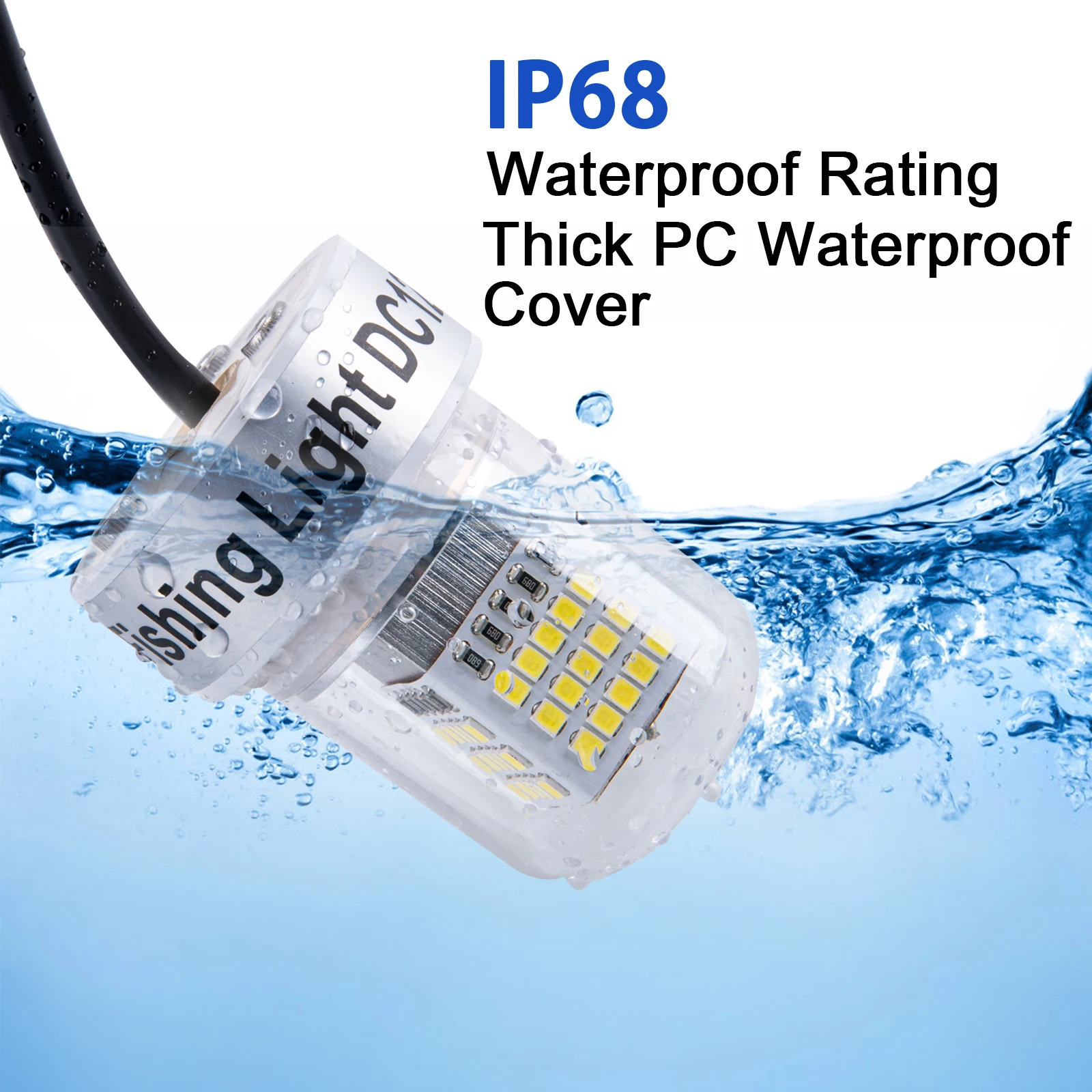 Goture dc10-14v светильник для подводной рыбалки 45 вт 90 вт 135 шт - Фотография_3