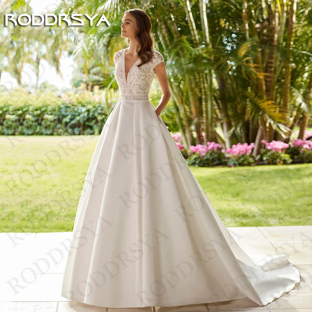 Roddrsya изысканные атласные свадебные