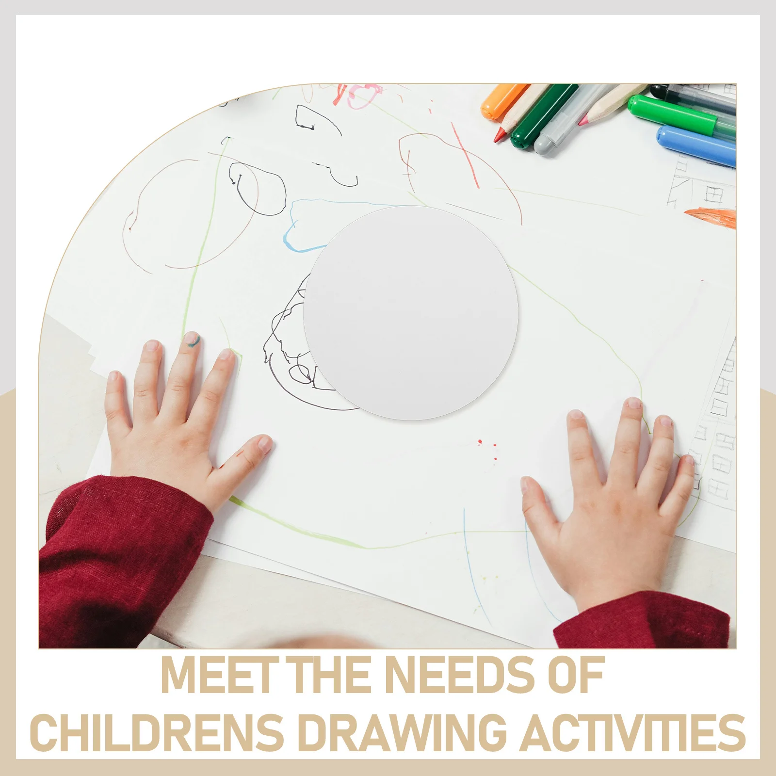 Круглая крафт-бумага цветной картон - Фотография_5