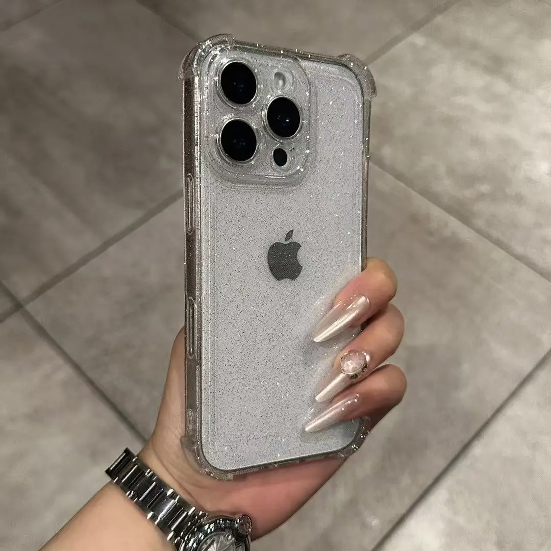 Прозрачный блестящий чехол для iphone 17 - Фотография_3