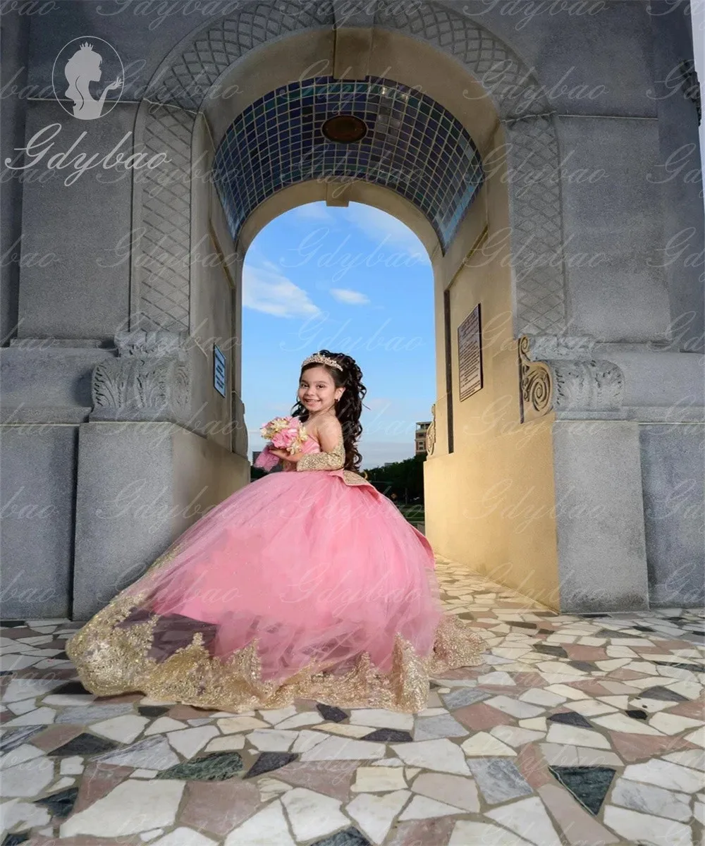 Свадебные платья с длинными рукавами для девочек-цветочниц - Фотография_3