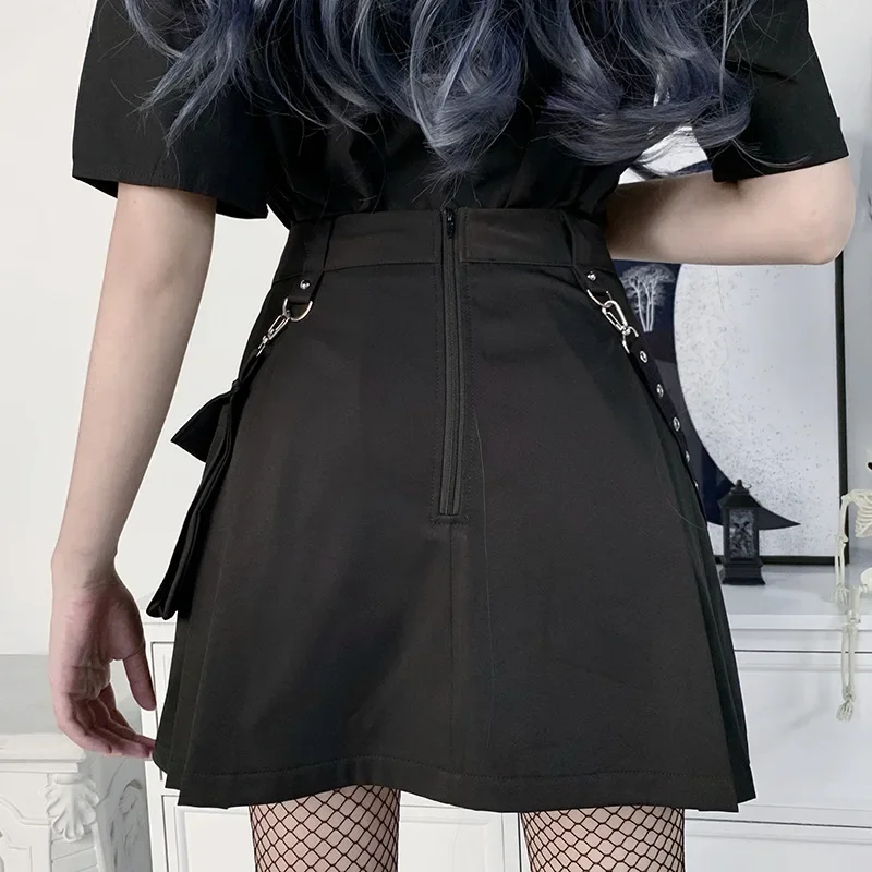 Harajuku панк готический черный - Фотография_6