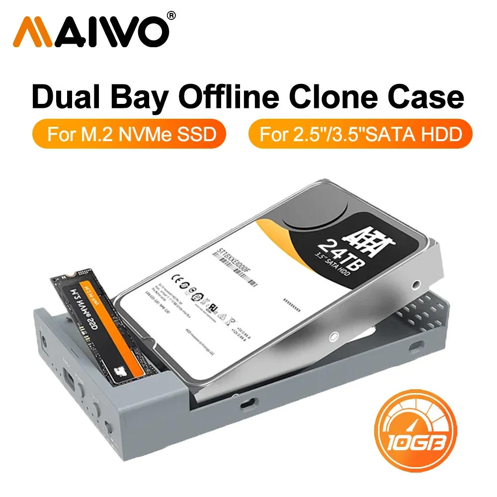 Двойной корпус maiwo для m.2 nvme 2