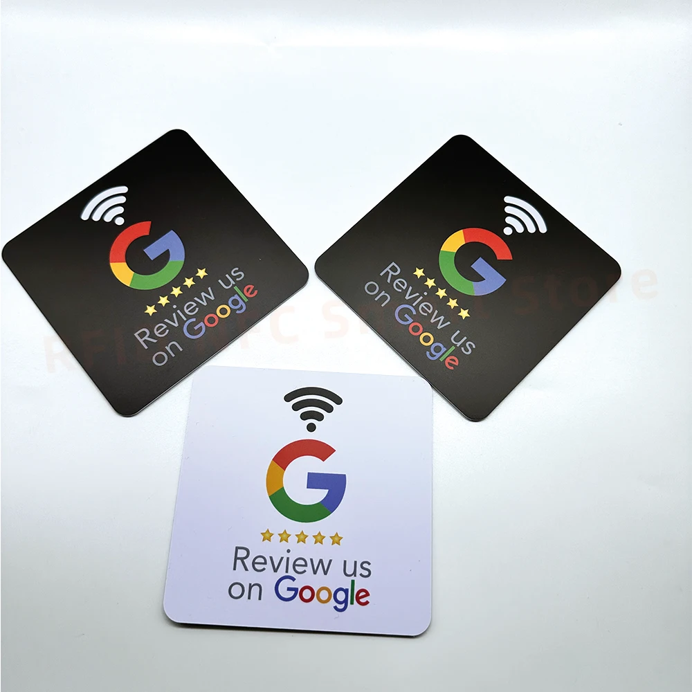 10*10 см nfc наклейка на стол google review наклейка пвх 13 - Фотография_5