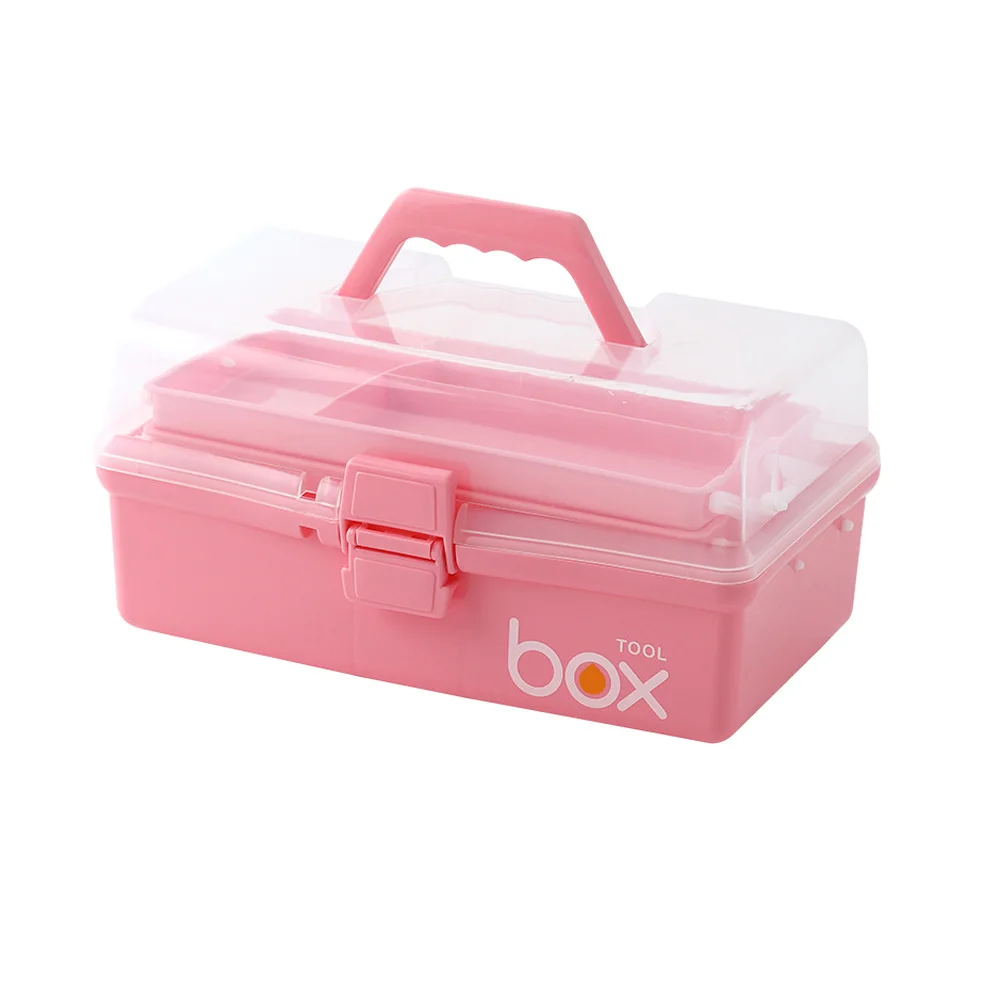 Портативная розовая медицинская коробка для хранения - Фотография_2