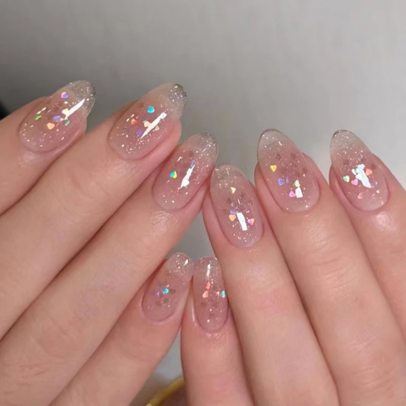 Розовый бант love glitter nail - Фотография_2