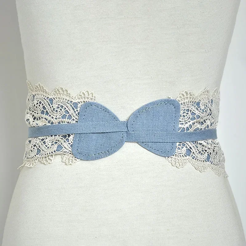 Горячий широкий кружевной корсет с бантом - Фотография_6