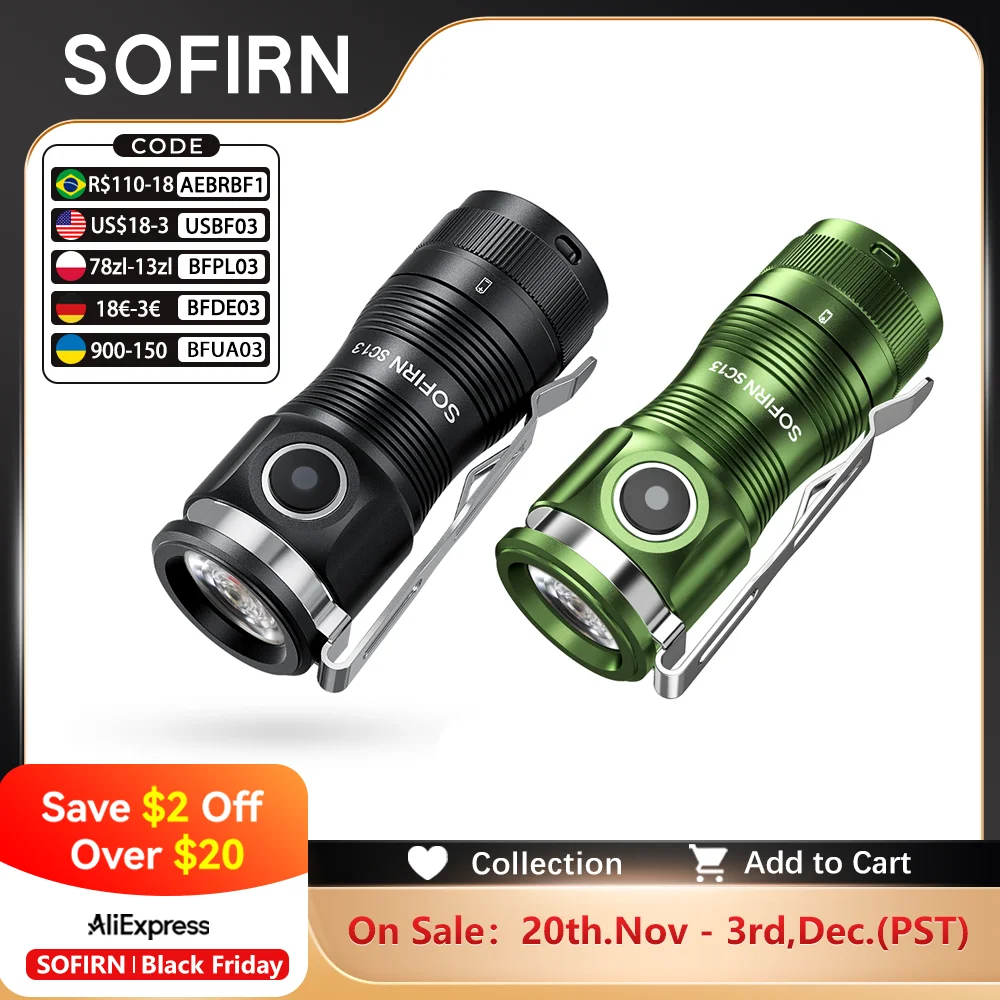 Sofirn mini sc13 мощный фонарик