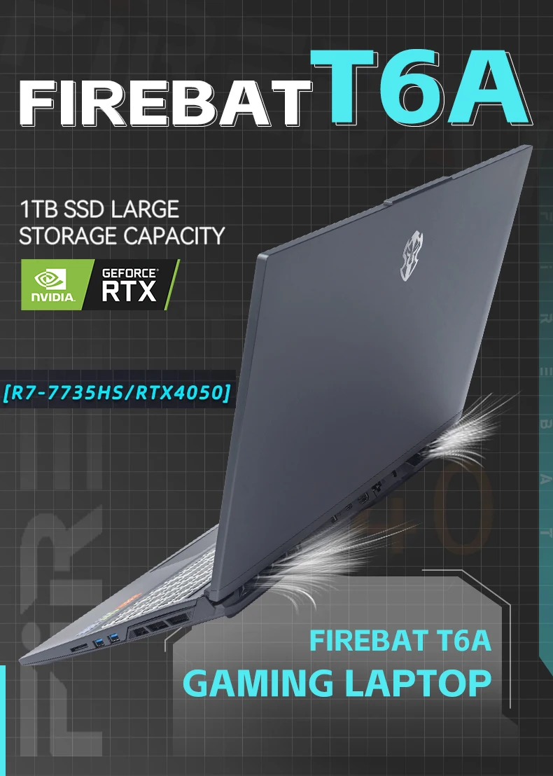 Firebat t6a 16-дюймовый amd r7-7735hs rtx 4050 ddr5 32 гб озу m - Фотография_2