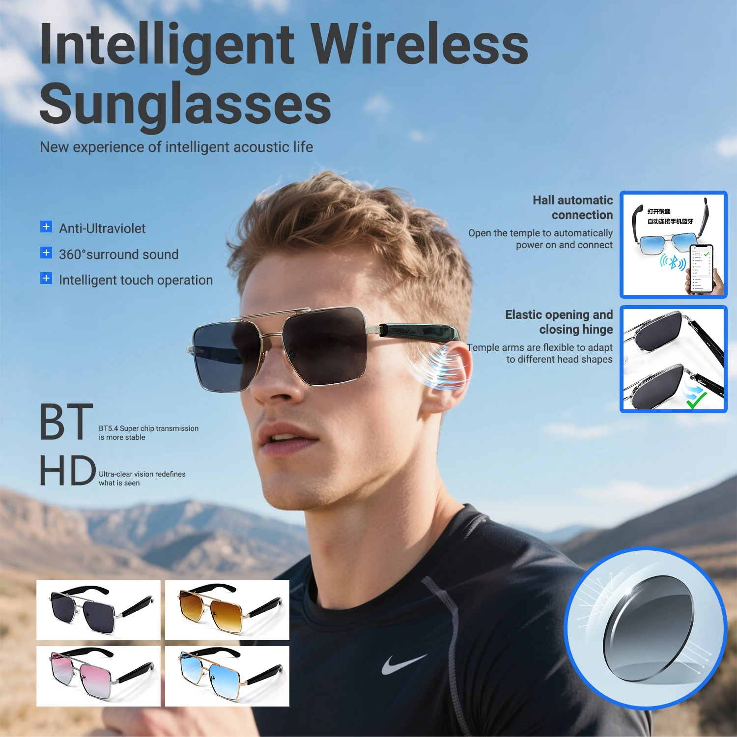 Bluetooth 5,4 интеллектуальные - Фотография_2