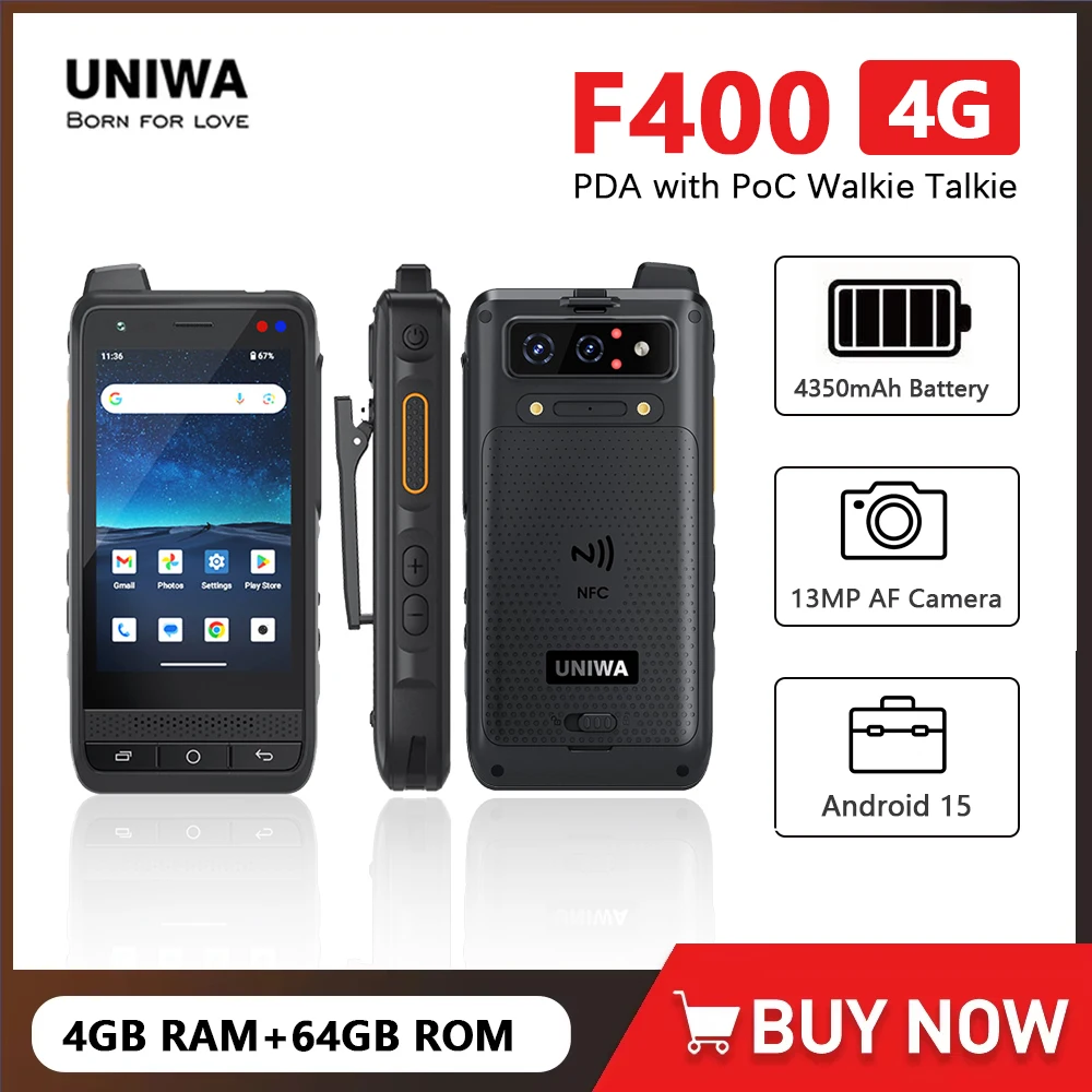 Uniwa f400 прочный кпк с poc walkie
