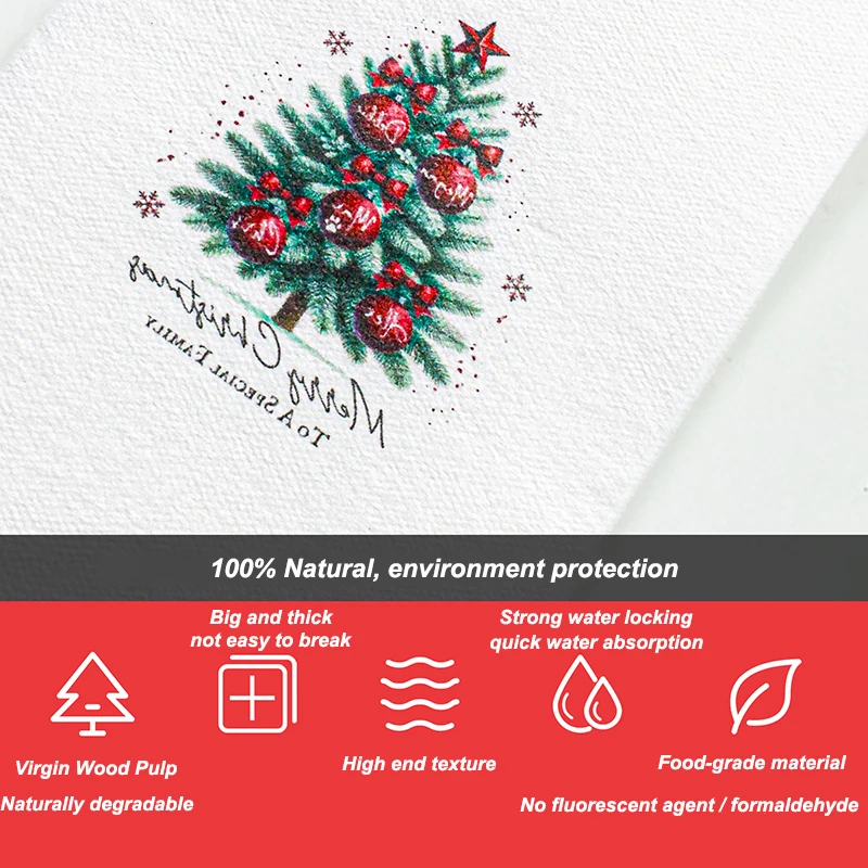 Салфетки без пыли с узором рождественской елки - Фотография_3