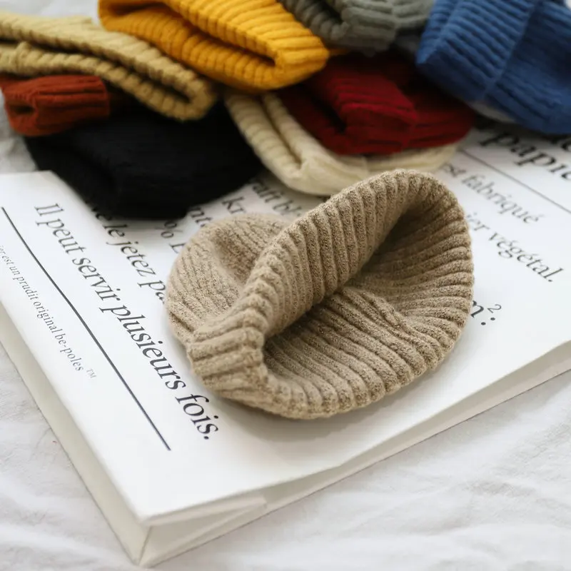 Зимняя теплая детская вязаная шерстяная шапка для детей 2-6 лет - Фотография_2