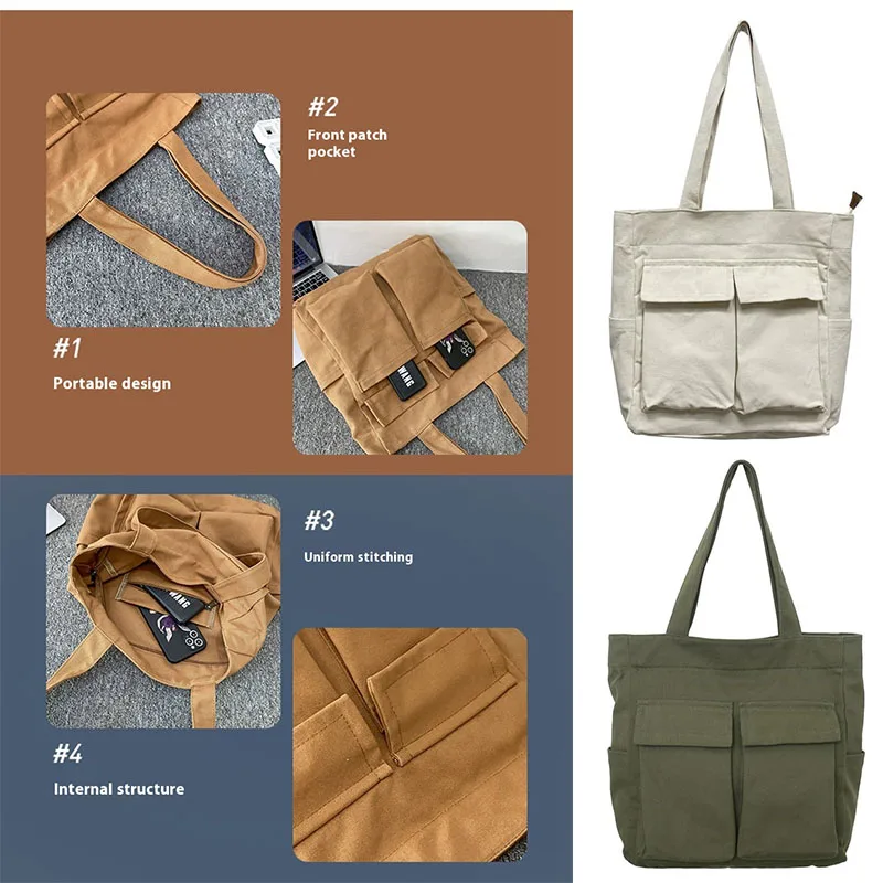 Японская эстетическая темная сумка-мессенджер в стиле харадзюку - Фотография_6