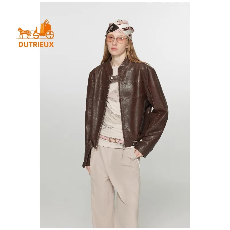 Осенняя женская мотоциклетная куртка - Фотография_2