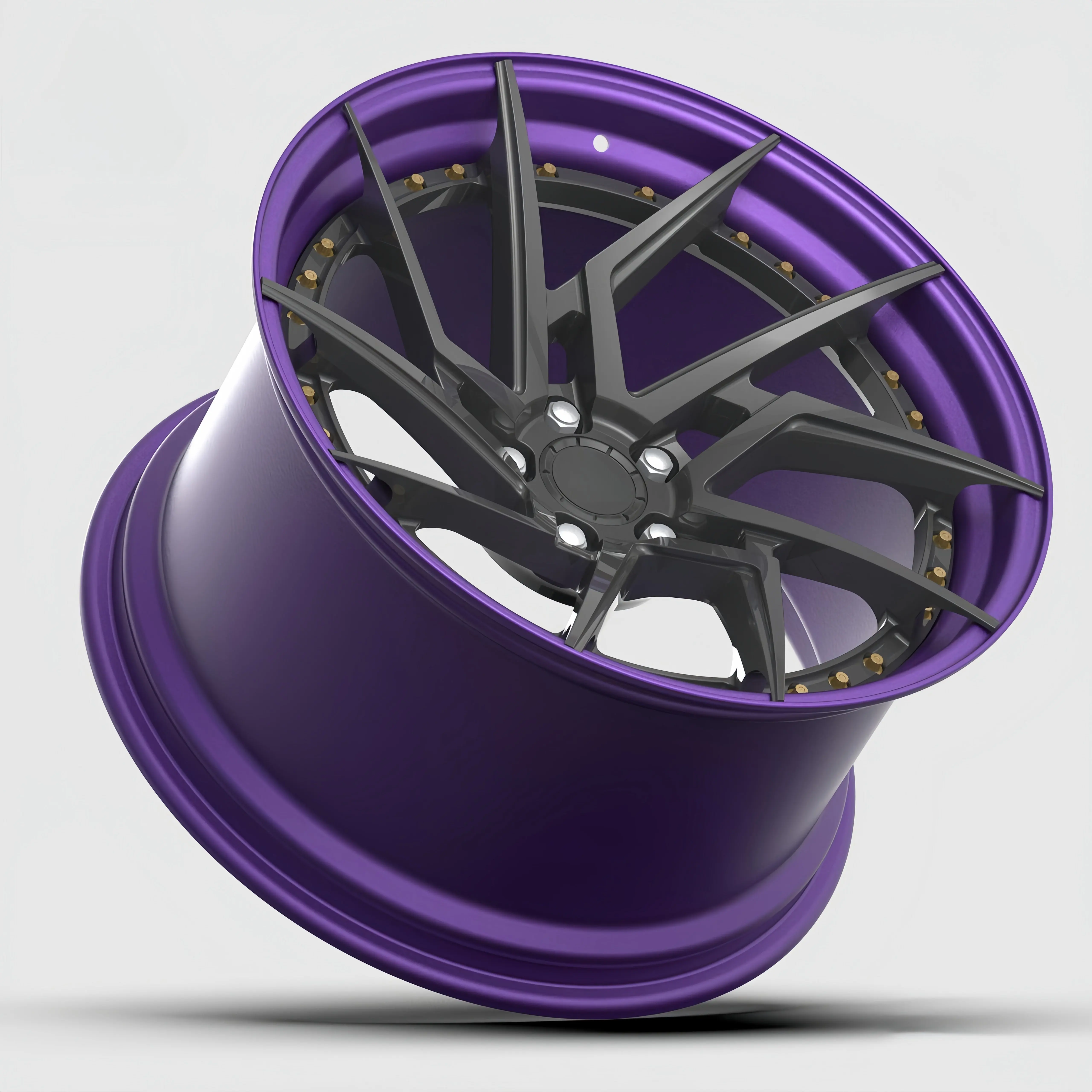 Hot sale custom 2 pieces deep concave spokes aluminum alloy 5x120 5x114 - Фотография_4