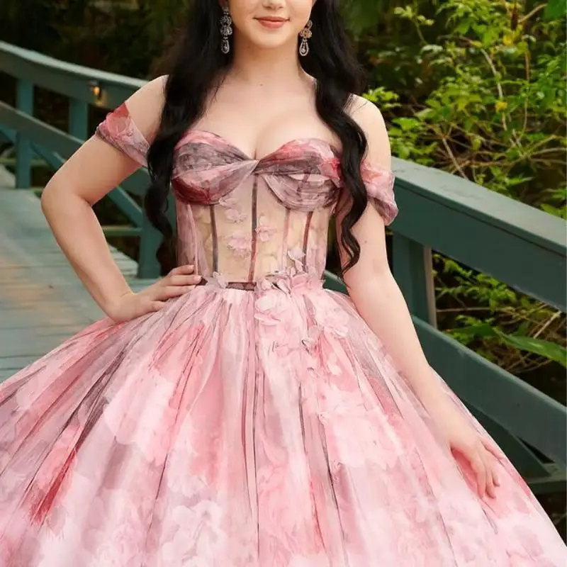 Блестящее синее платье quinceanera - Фотография_4