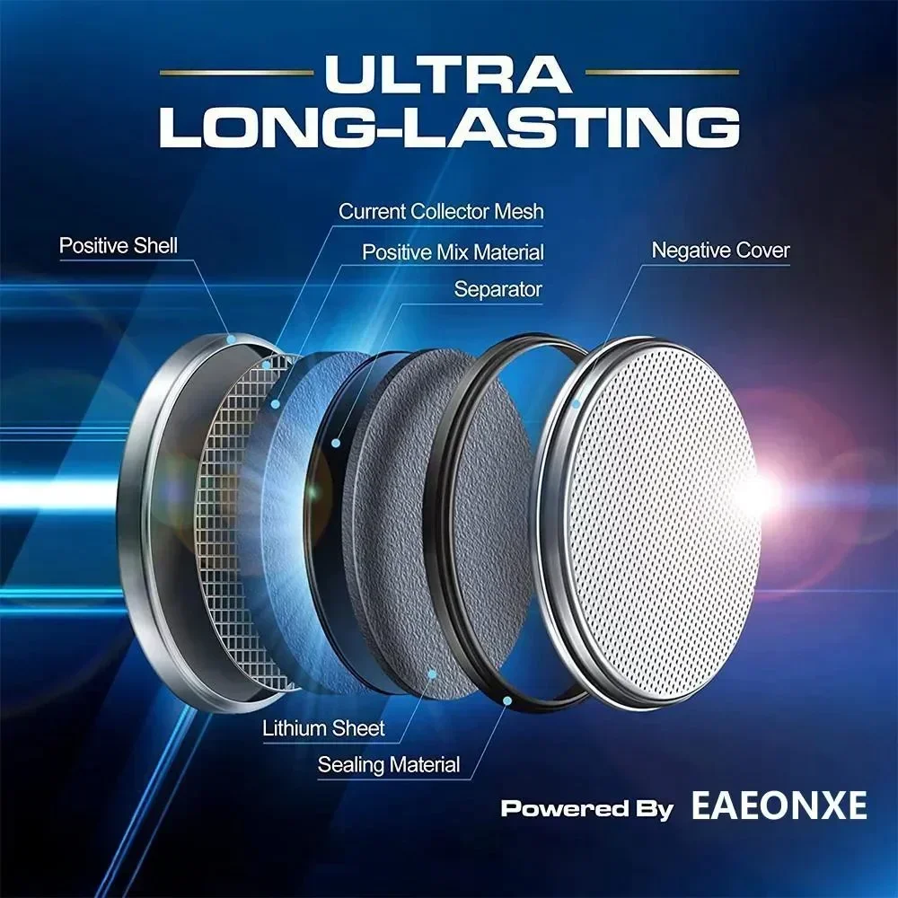 Huadao cr2032 3 в литиевая батарея 200 мач высокой емкости для часов - Фотография_4