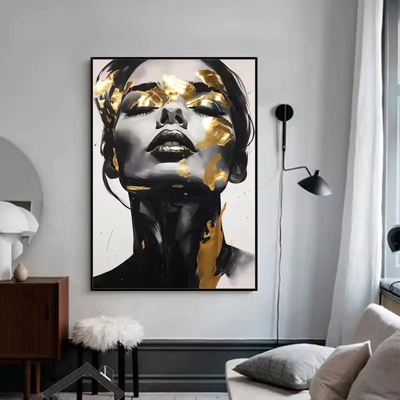 Современная золотая черная женщина - Фотография_3