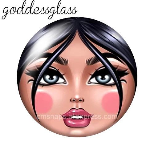 Красота девушка кукла лицо солнцезащитные очки девушка 10 шт - Фотография_5