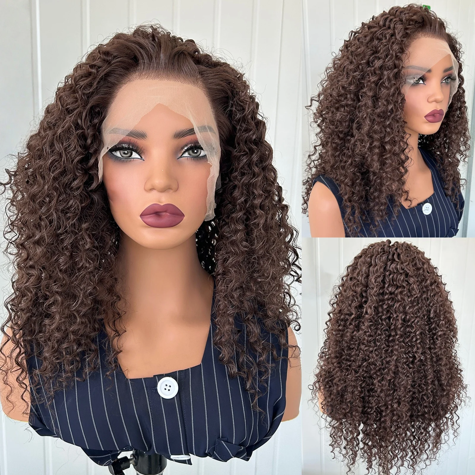 Темно-коричневые афро-глубокие