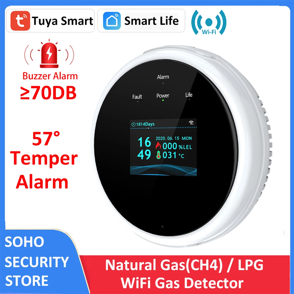 Tuya smart wifi ch4 gas lpg утечка