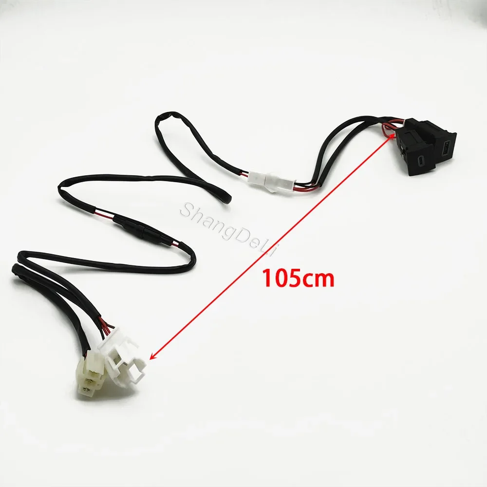 Новое автомобильное usb-зарядное устройство с красным светодиодом pd - Фотография_5