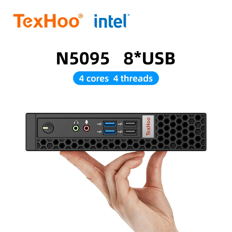 Texhoo minipc intel n5095 i7 i5 i3 двухдиапазонный wi-fi5 bt4