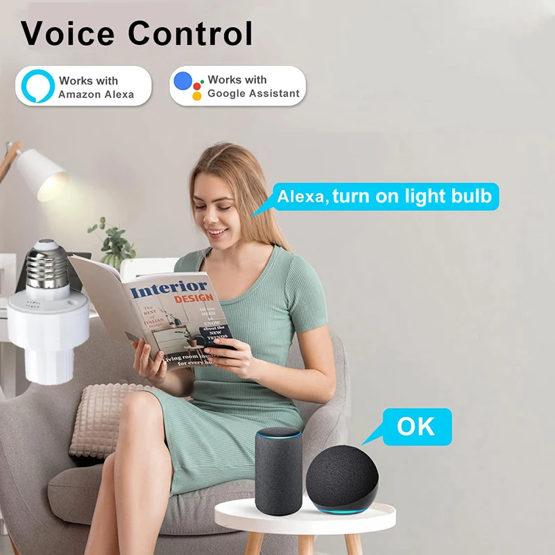 Умная розетка tuya wifi/zigbee e27 - Фотография_4