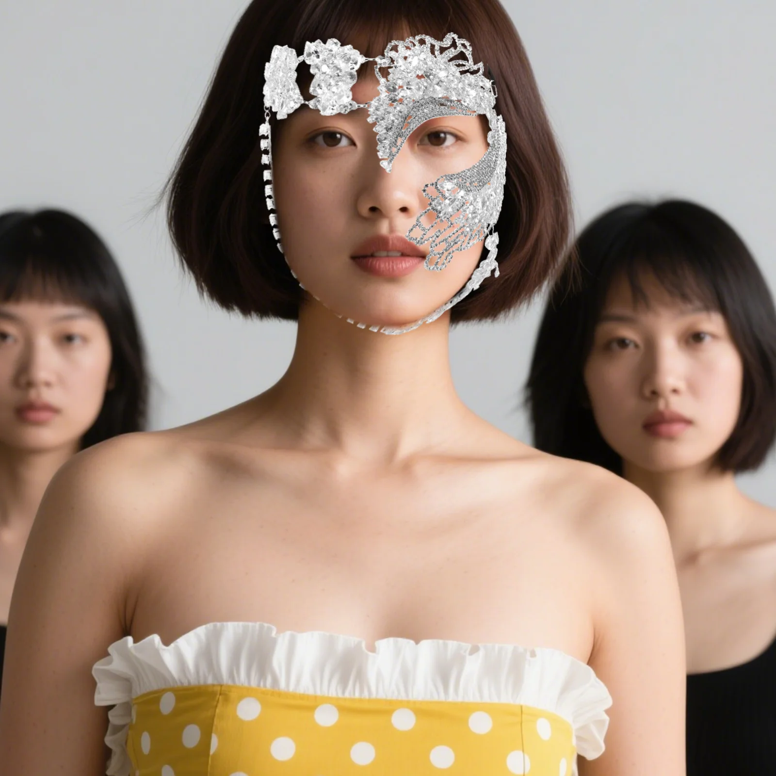 Маскарадная маска со стразами - Фотография_6